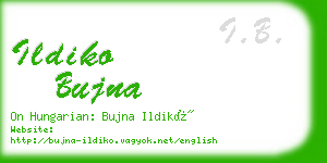 ildiko bujna business card